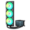 TRYX PANORAMA ARGB 360mm AiO Liquid CPU Cooler in Black